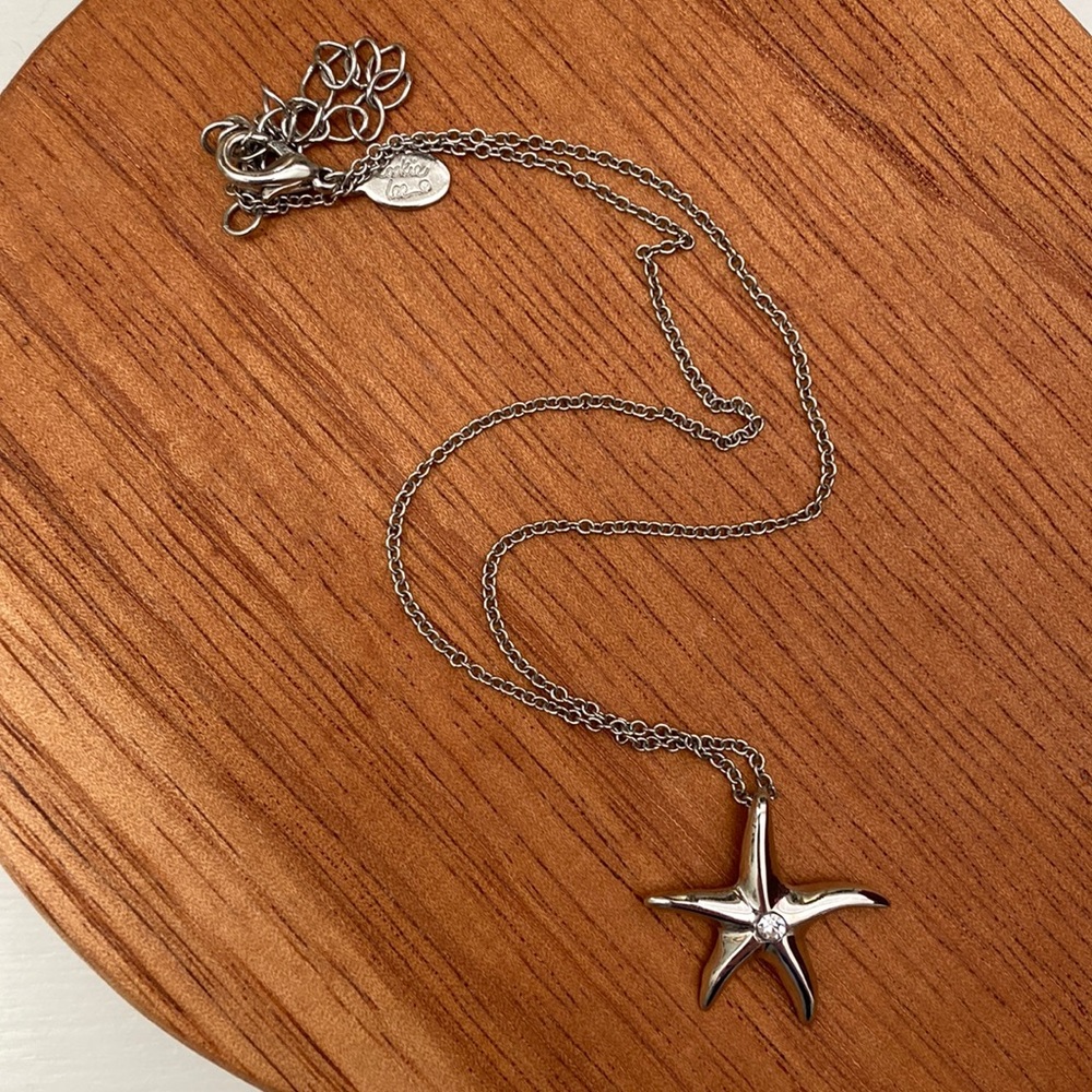 Cookie Lee Silver Starfish Charm Necklace